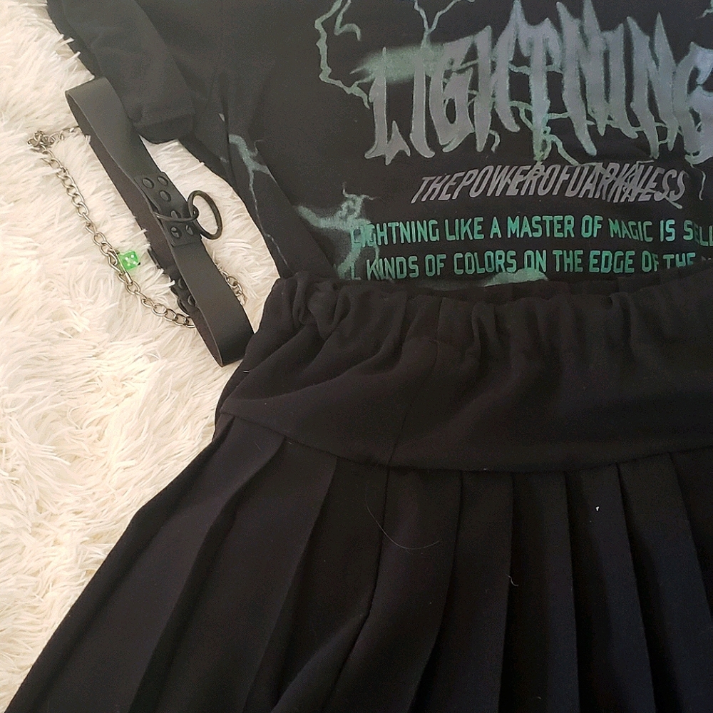 EGirl Neon Green Teen Goth Outfit